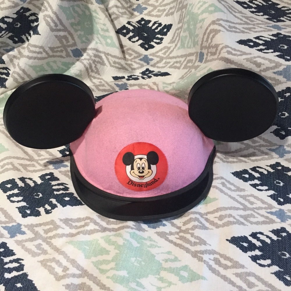 EUC VINTAGE Disney Mickey Mouse Ears Pink